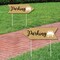 Big Dot of Happiness Gold Wedding Parking Signs - Wedding Sign Arrow - Double Sided Directional Yard Signs - Set of 2 Parking Signs
